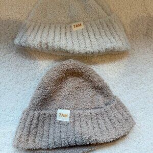 7AM Enfant Ribbed Fuzzy Beanie Bundle 6-18M